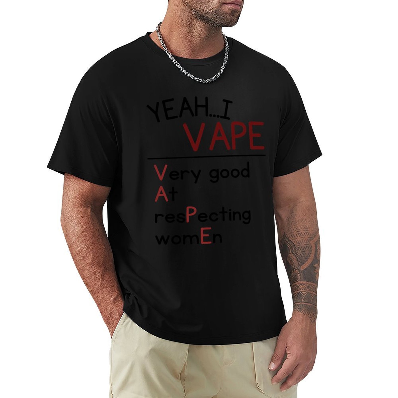 Vaping Goods - Camiseta masculina respirável para esportes, com