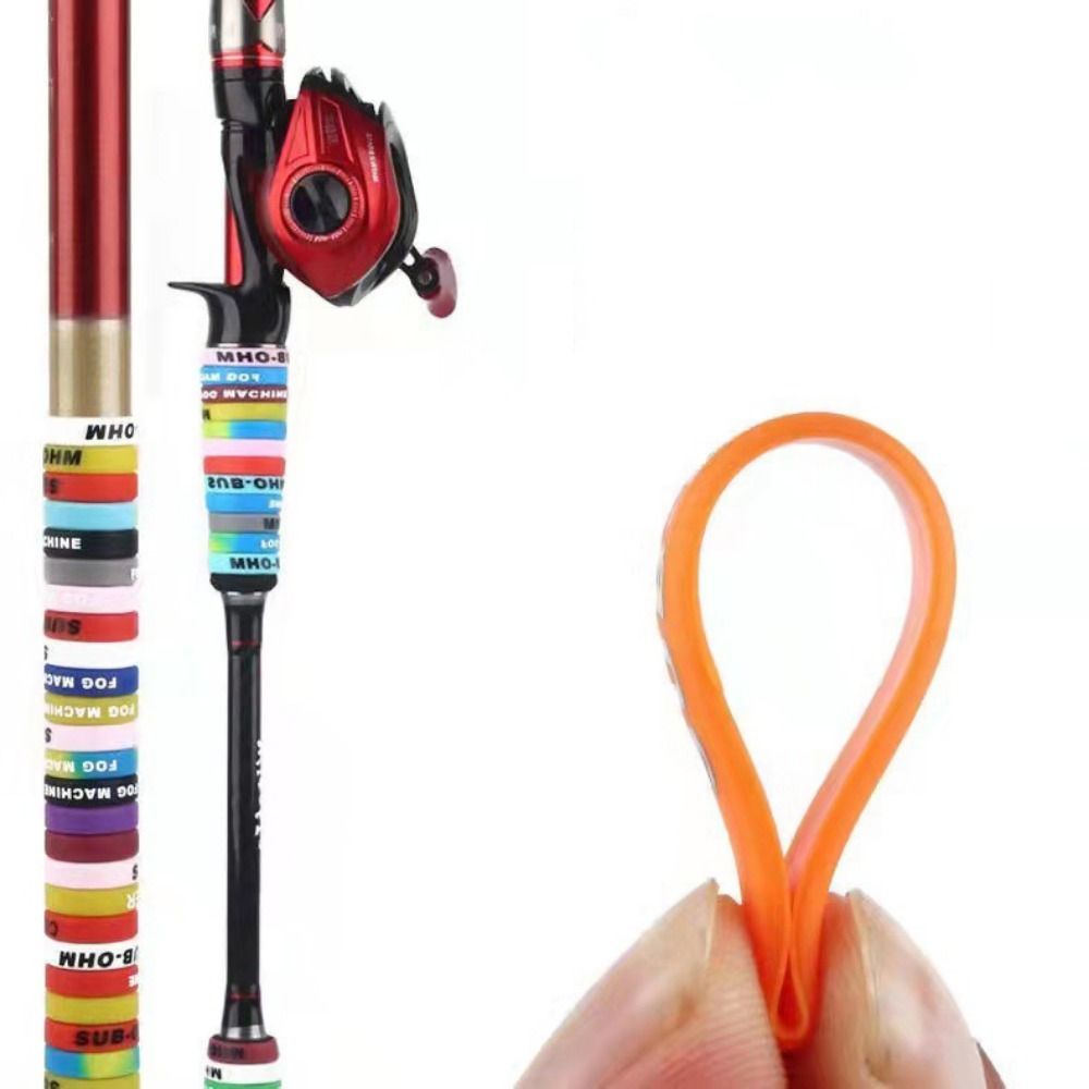 10 pçs anti-skid vara de pesca - Vape Band Silicone avaliação e preço